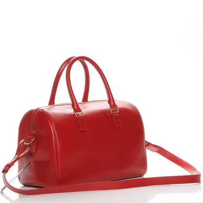 Saint Laurent Calfskin Classic Duffle 6 Red 4 of 8