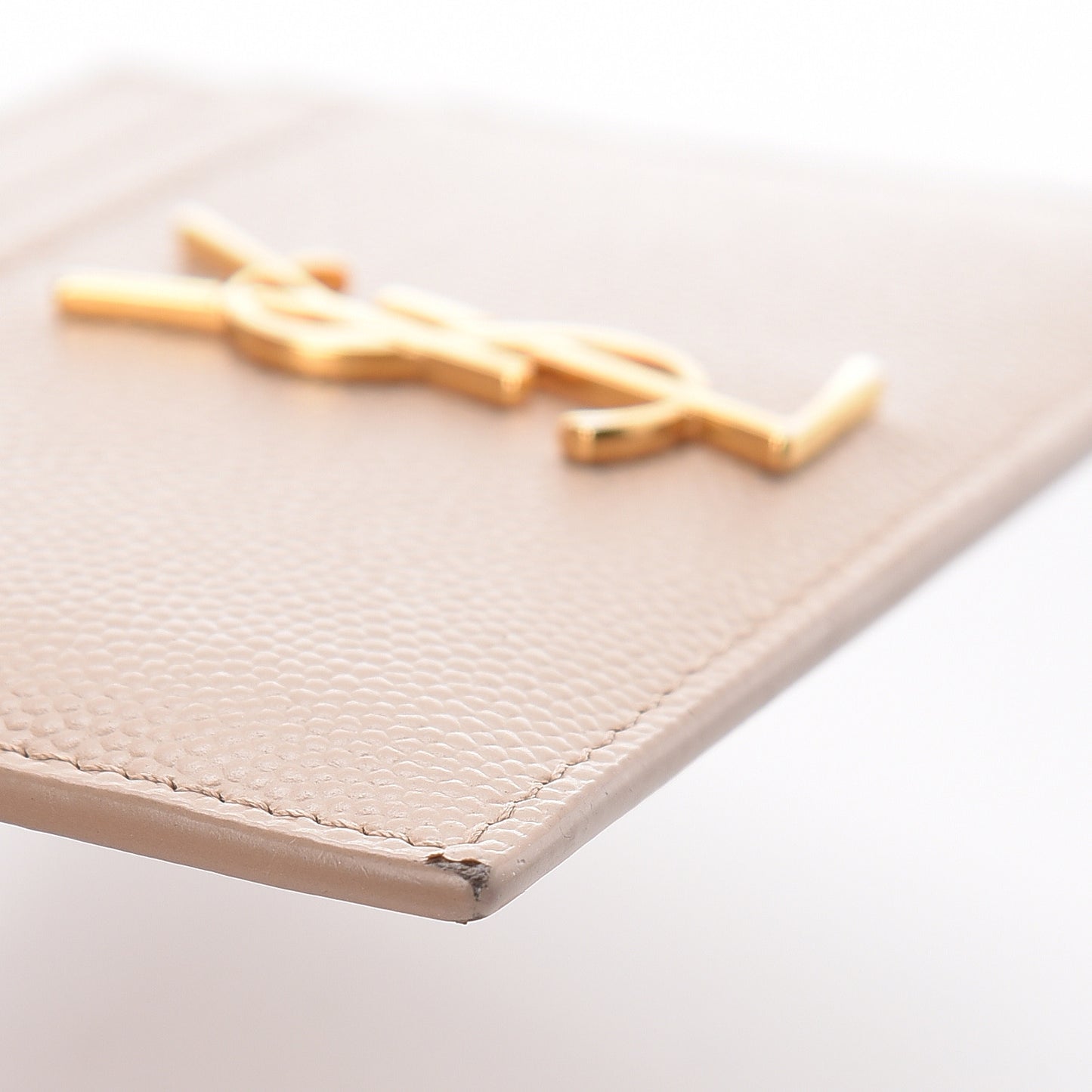 Grain De Poudre Monogram Credit Card Case Nude Powder
