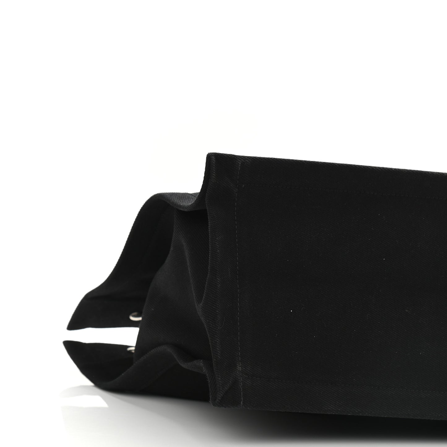 Linen Calfskin Rive Gauche Tote Black
