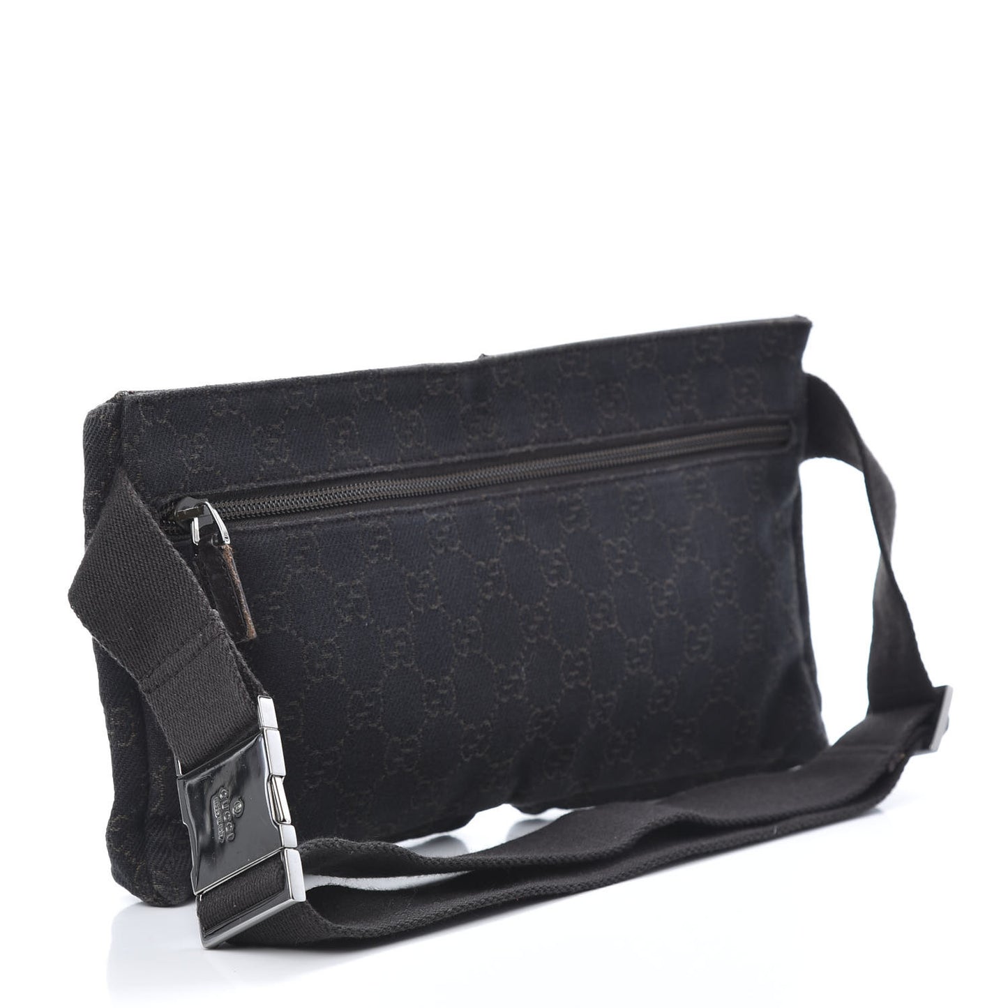 GG Monogram Double Pocket Belt Bag Black
