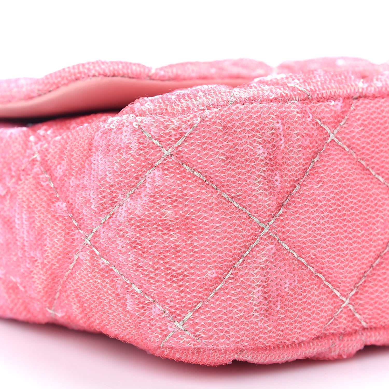 Chanel Sequin Quilted Ombre Medium Flap Yellow Pink 8 of 10