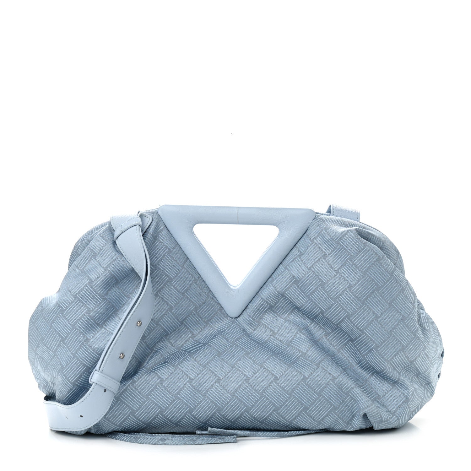 Bottega Veneta Fabric Intrecciato Small The Point Triangle Bag Light Blue 1 of 8