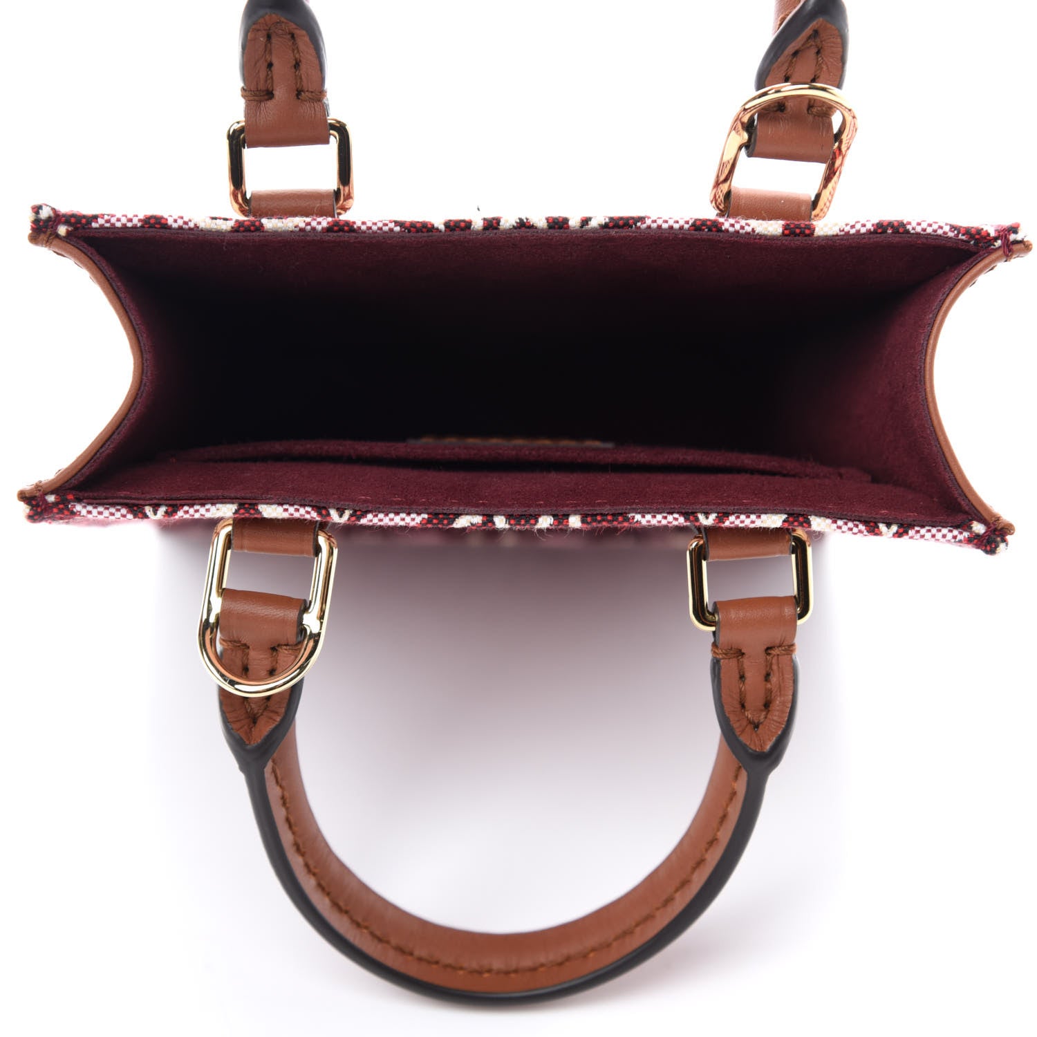 Louis Vuitton Jacquard Since 1854 Petit Sac Plat Bordeaux 5 of 11
