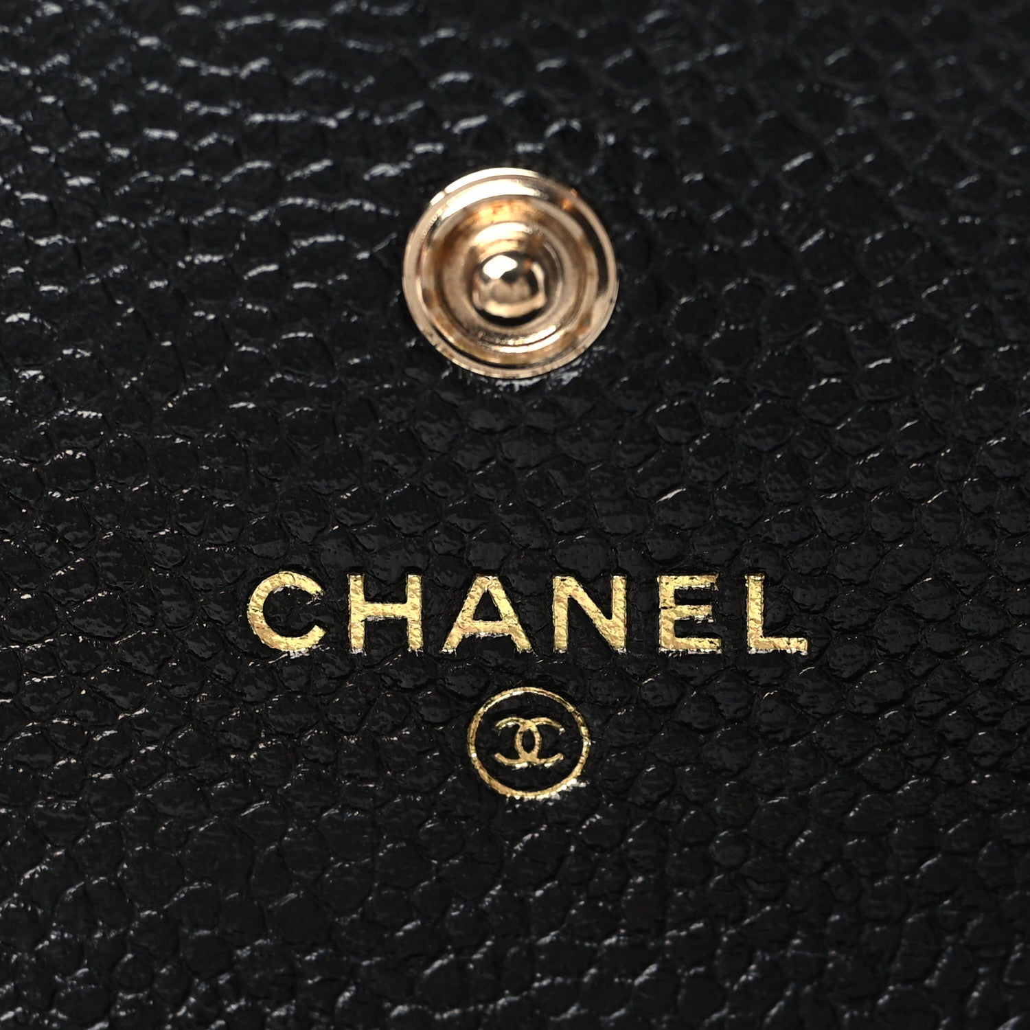 Chanel Caviar Camellia Embossed Card Holder Wallet Black 6 of 8