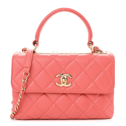 Chanel Lambskin Quilted Small Trendy CC Flap Dual Handle Bag Pink 1 of 10