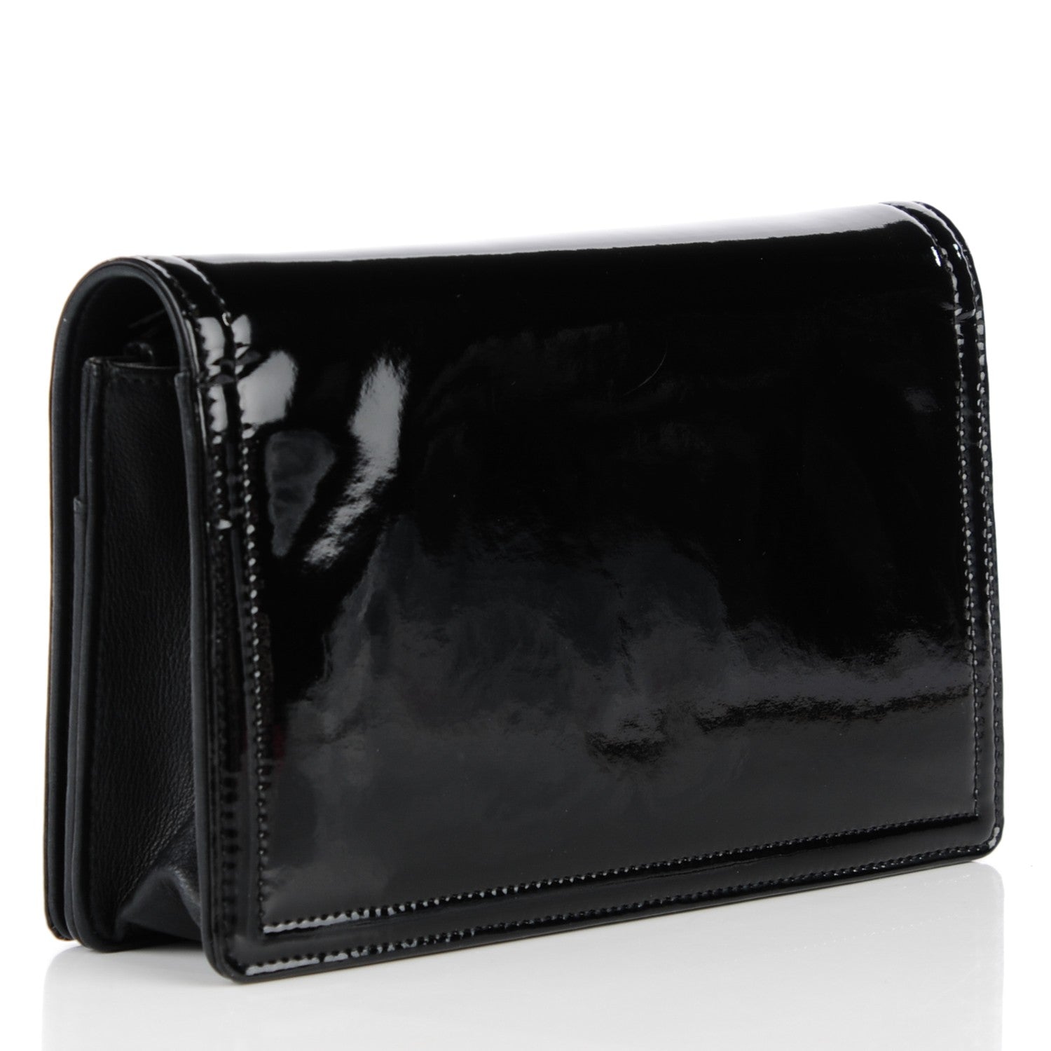 Chanel Patent Lipstick Wallet On Chain Black 3 of 9
