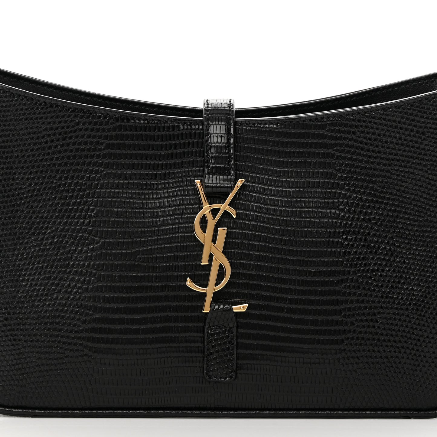 Calfskin Lizard Embossed LE 5 A 7 Hobo Black