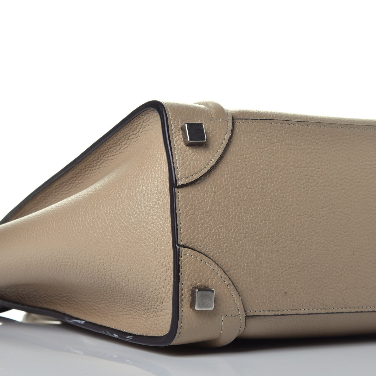 Drummed Calfskin Micro Luggage Dune