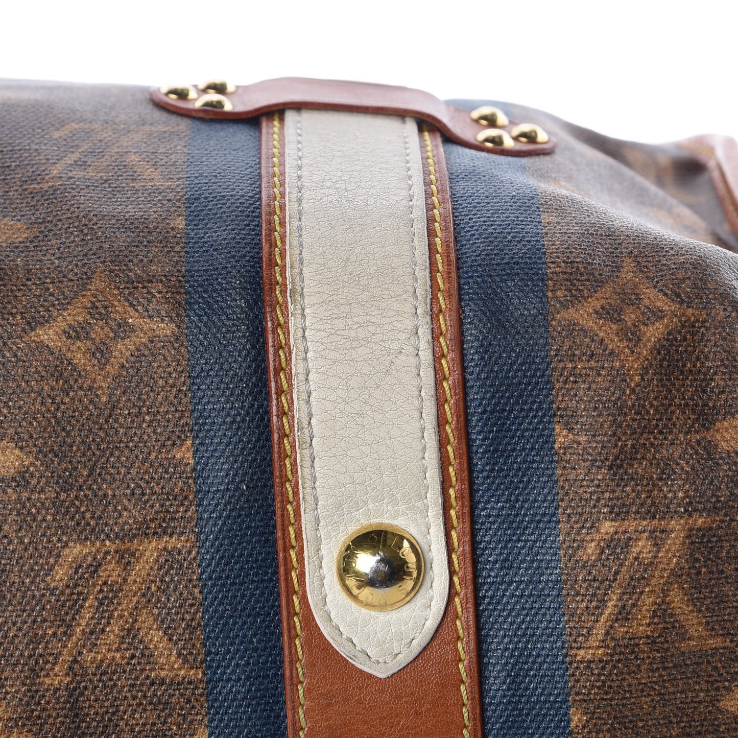 Monogram Rayures Tisse Sac GM Blue