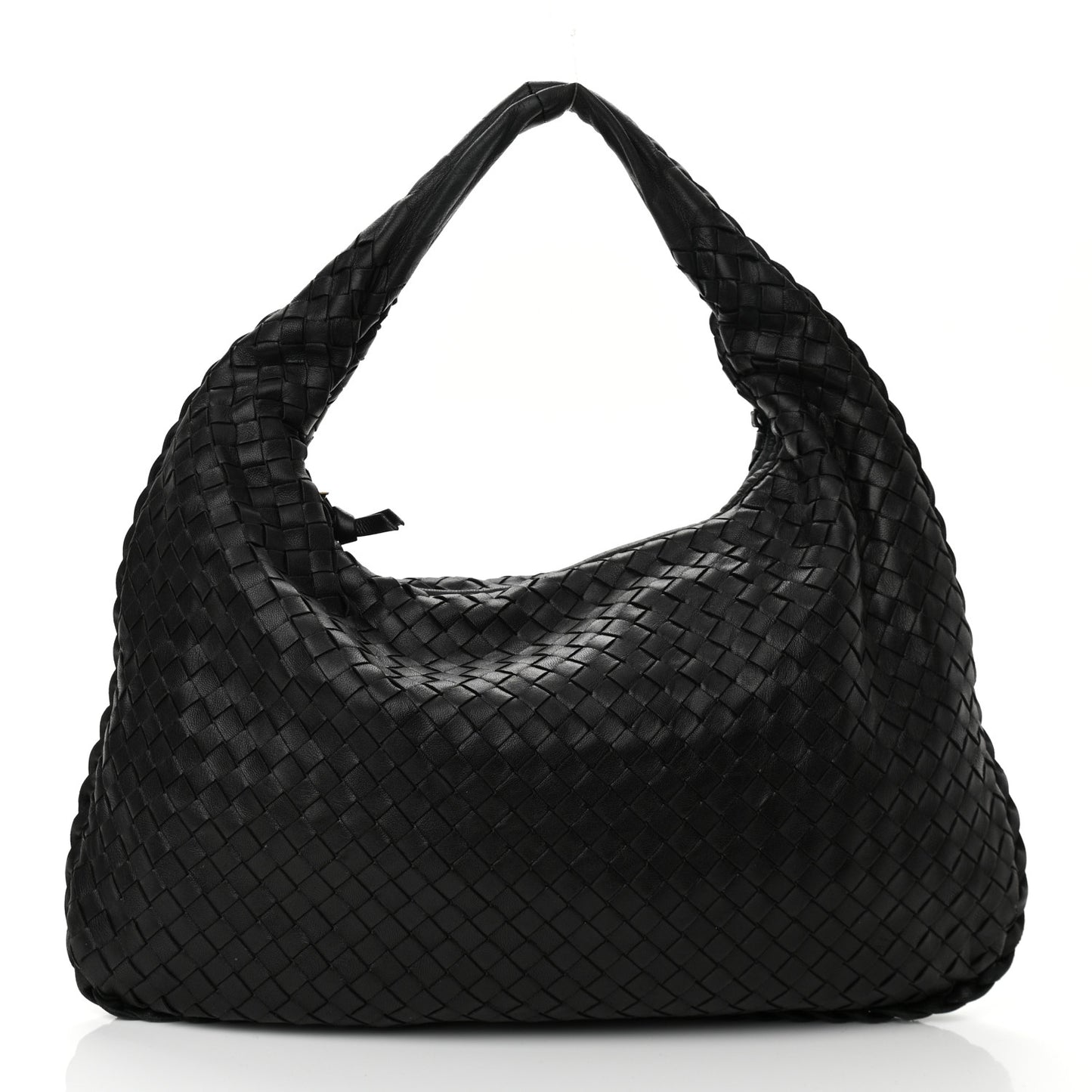 Nappa Intrecciato Medium Veneta Hobo Black
