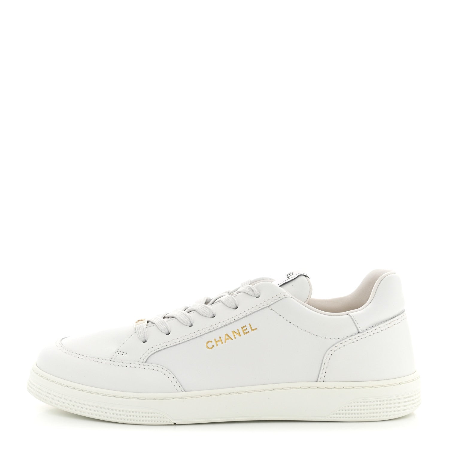 Chanel Calfskin Mens CC Sneakers 43 White 1 of 9