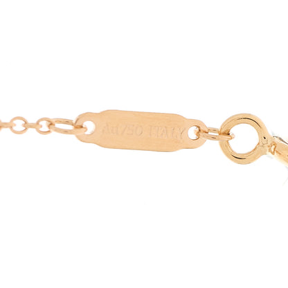 Tiffany 18K Rose Gold Diamond Mini T Smile Pendant Necklace 7 of 8