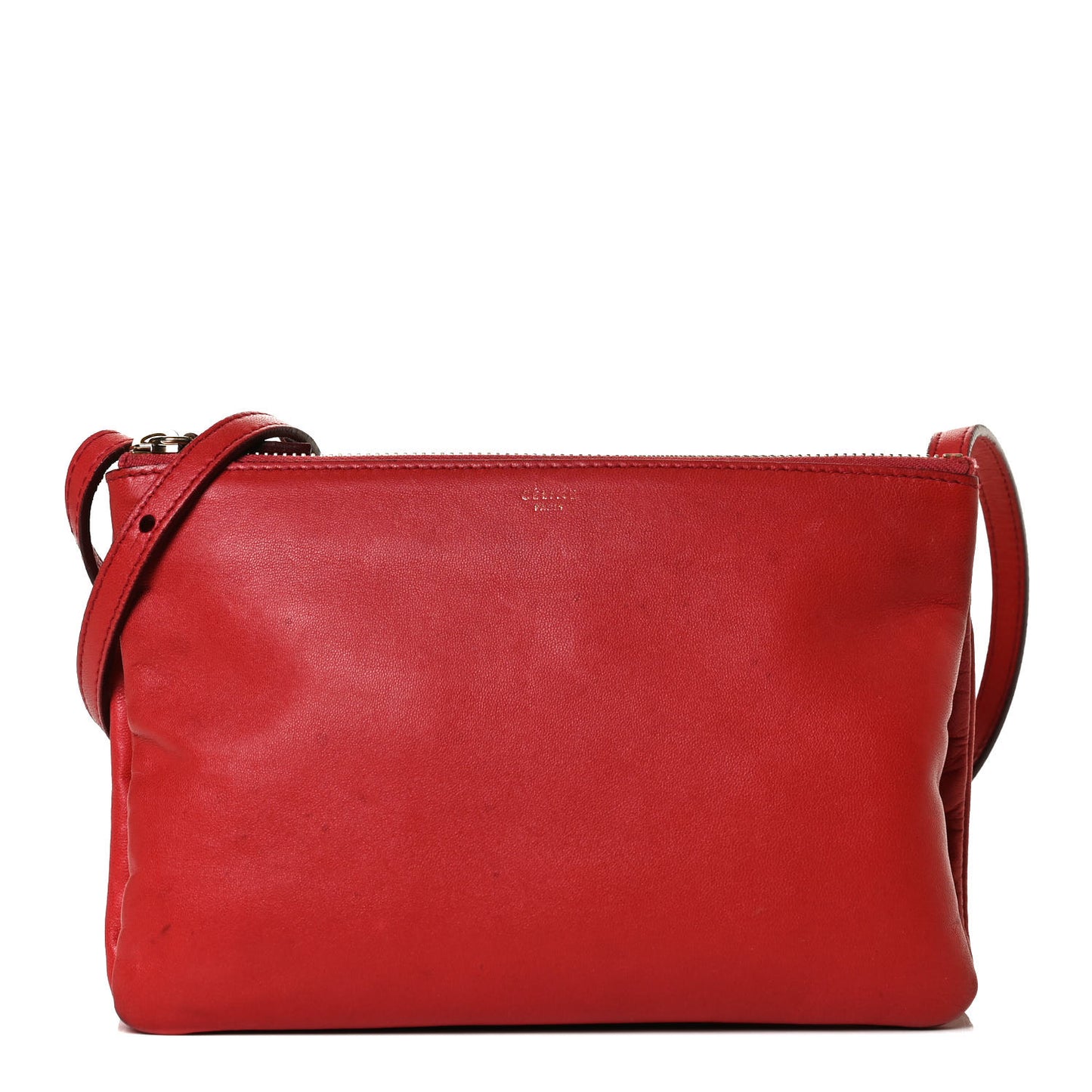 Lambskin Large Trio Crossbody Bag Red