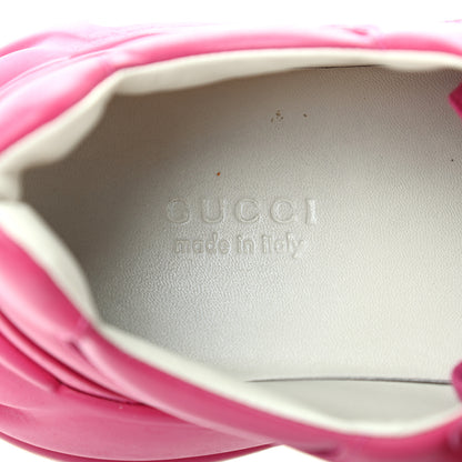 Gucci Calfskin Logo Womens Rhyton Sneakers 37.5 Box Pink 7 of 11