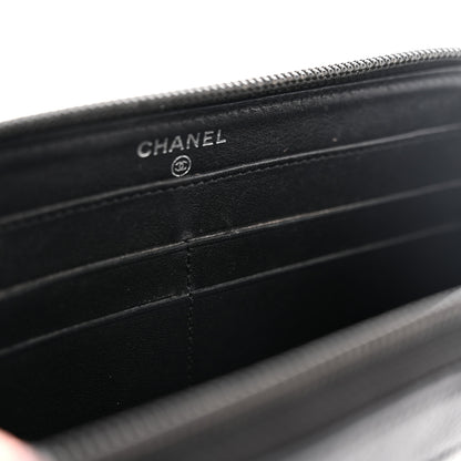 Chanel Caviar Large Timeless CC Zip Around Wallet Black 10 of 24