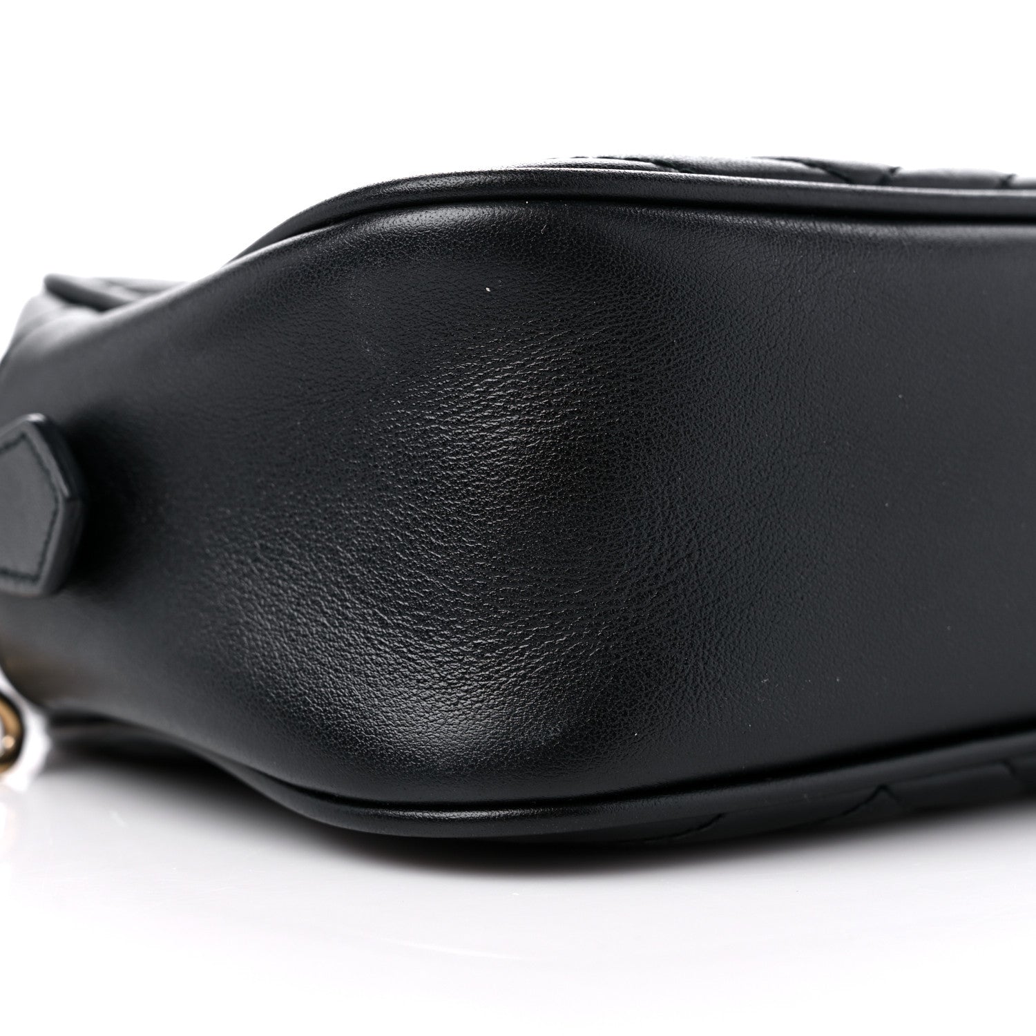 Gucci Calfskin Matelasse Small GG Marmont Chain Shoulder Bag Black 9 of 13