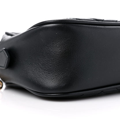 Gucci Calfskin Matelasse Small GG Marmont Chain Shoulder Bag Black 9 of 13