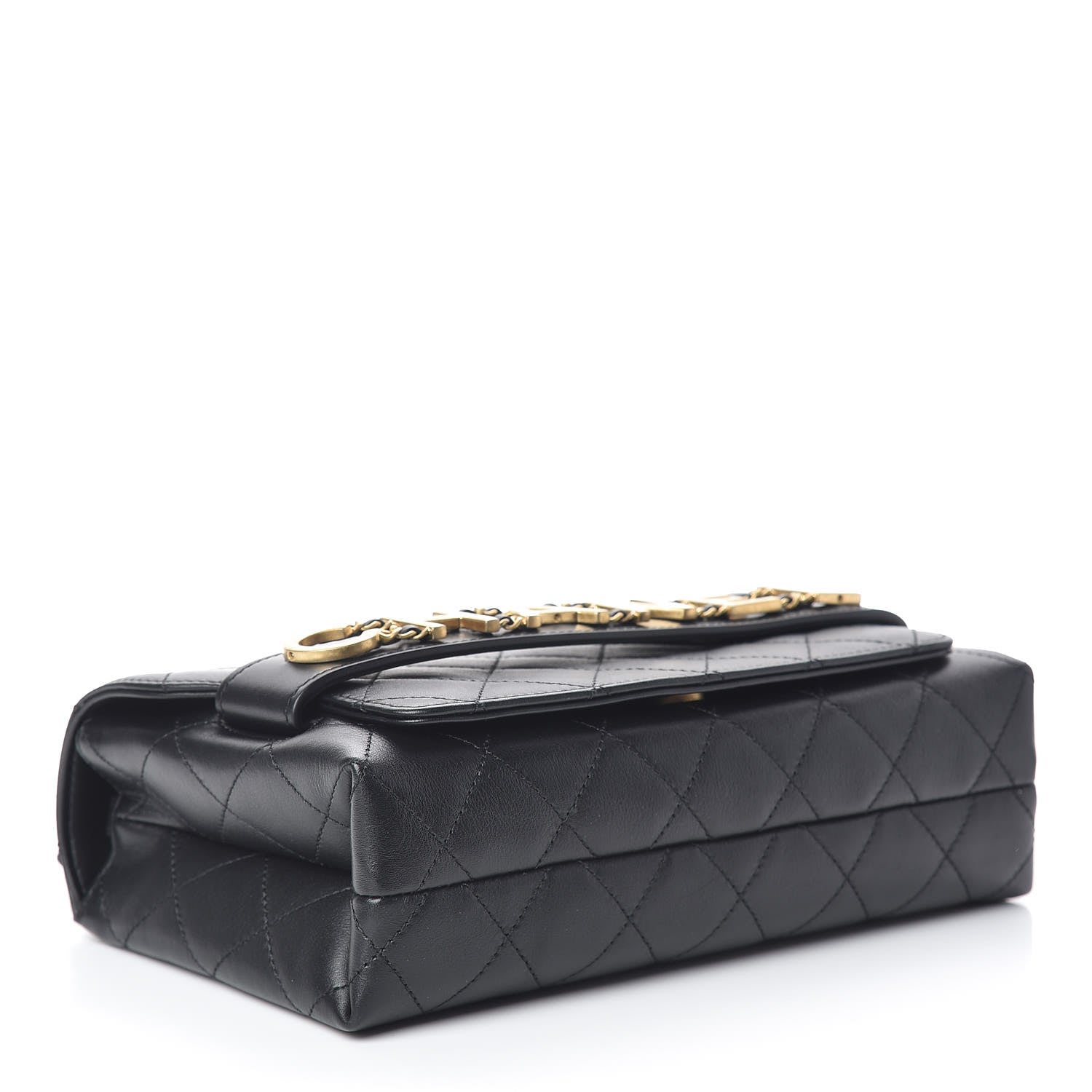 Chanel Calfskin Quilted Enchained Flap Black 4 of 11