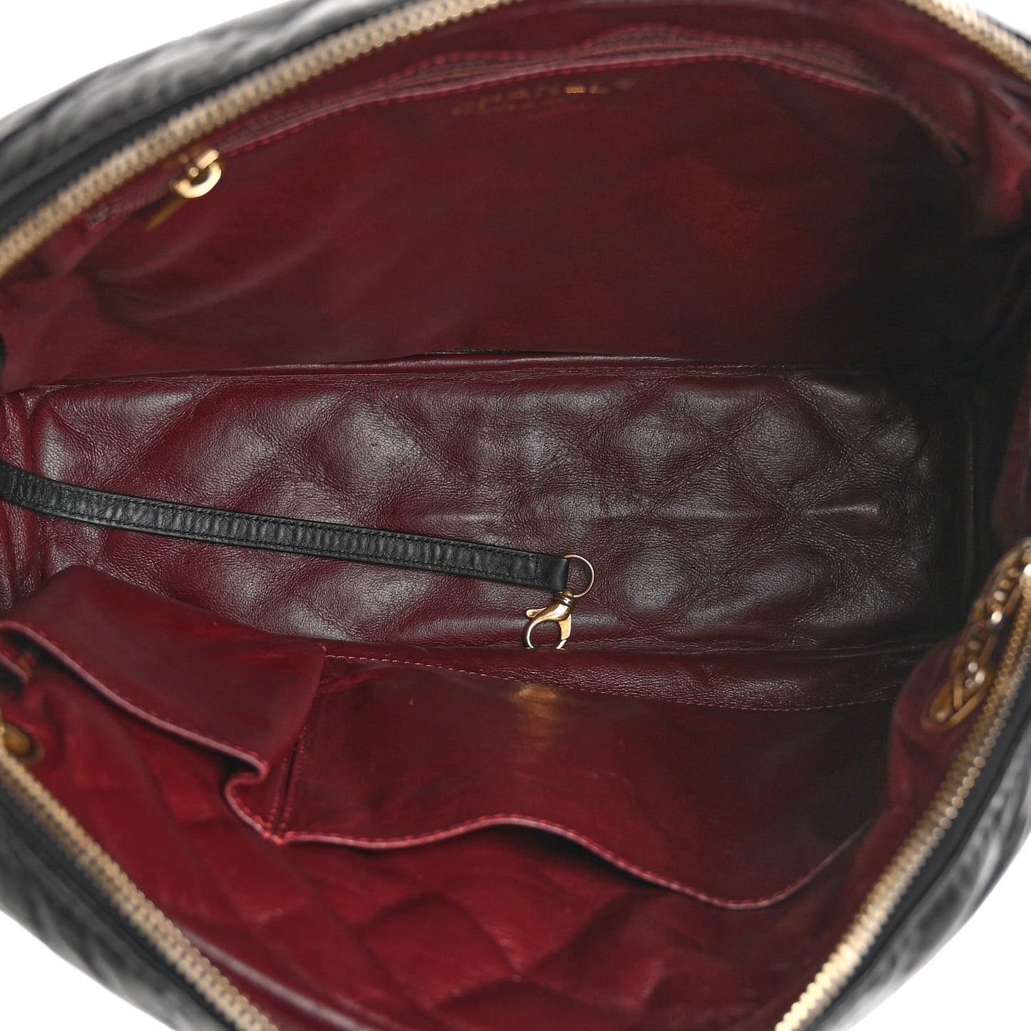 Aged Calfskin Quilted Large Reissue Camera Case Black