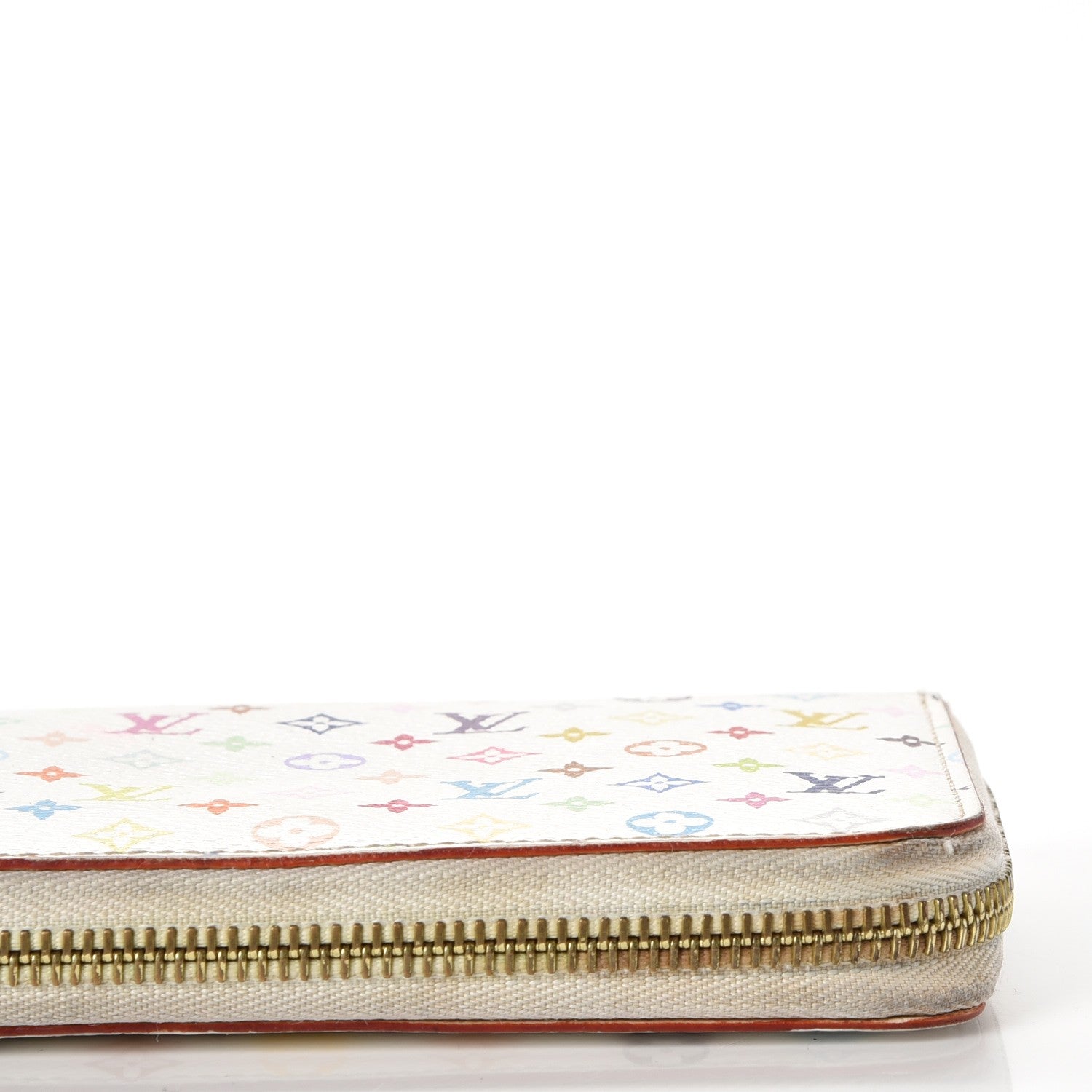 Louis Vuitton Monogram Multicolor Zippy Wallet White Litchi 14 of 15