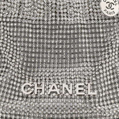 Chanel Crystal Embellished Metallic Lambskin Mini Chanel 22 Silver 7 of 11