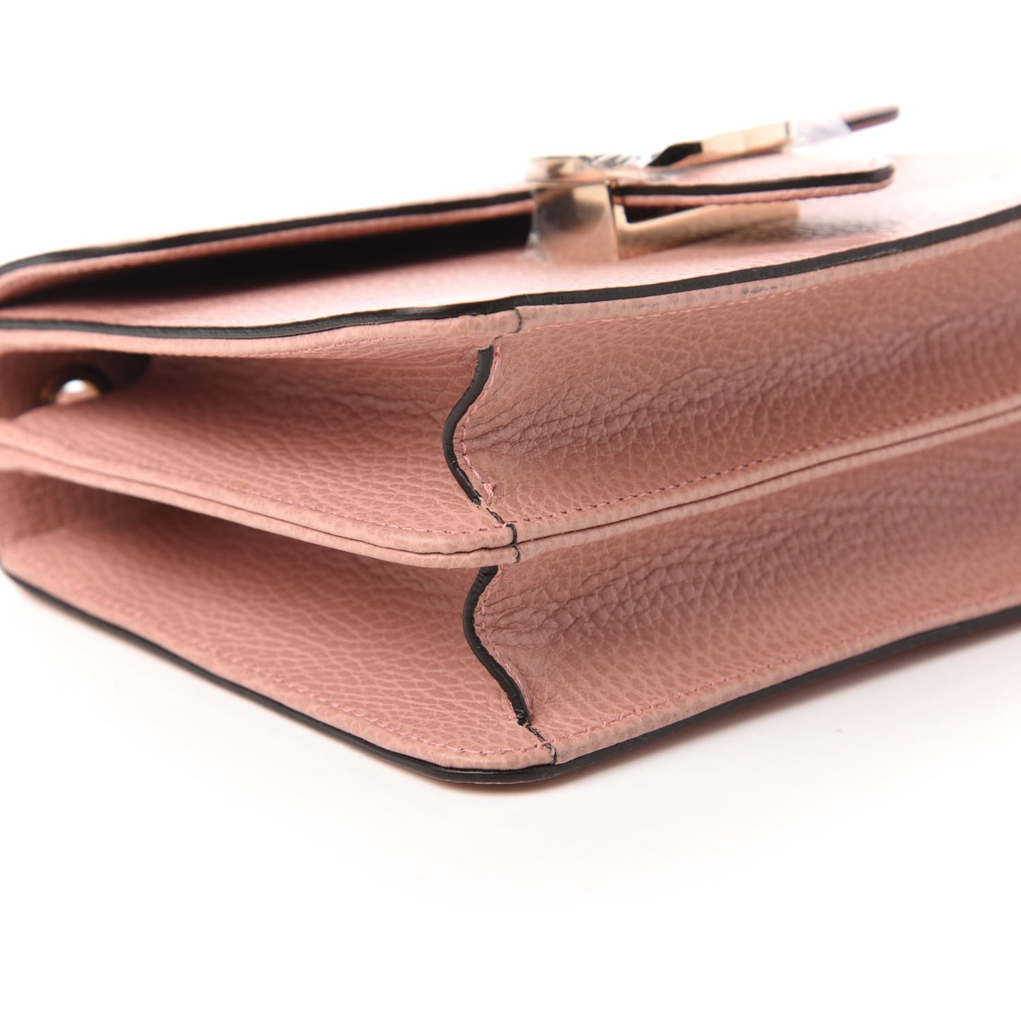 Dollar Calfskin Small Interlocking G Shoulder Bag Soft Pink