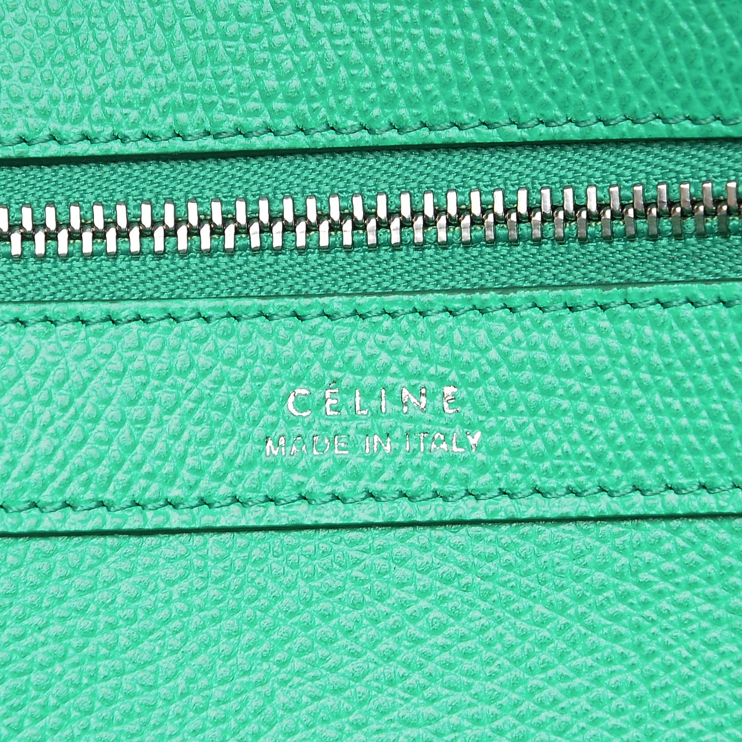 Grained Calfskin Small Horizontal Cabas Phantom Mint