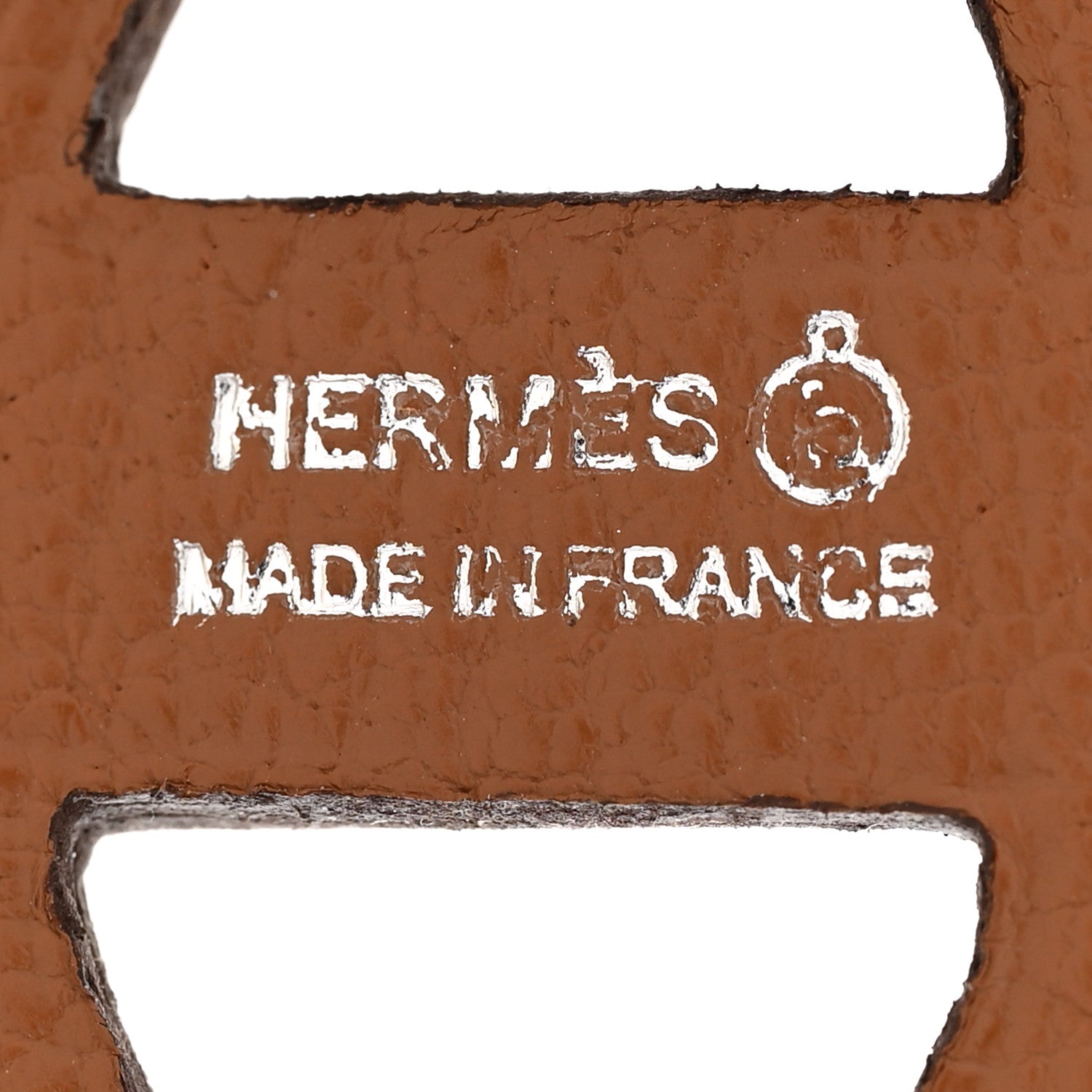 Hermes Togo Chevre Maillons Enchaines Shoe Accessory Beige Marfa Gold 3 of 5