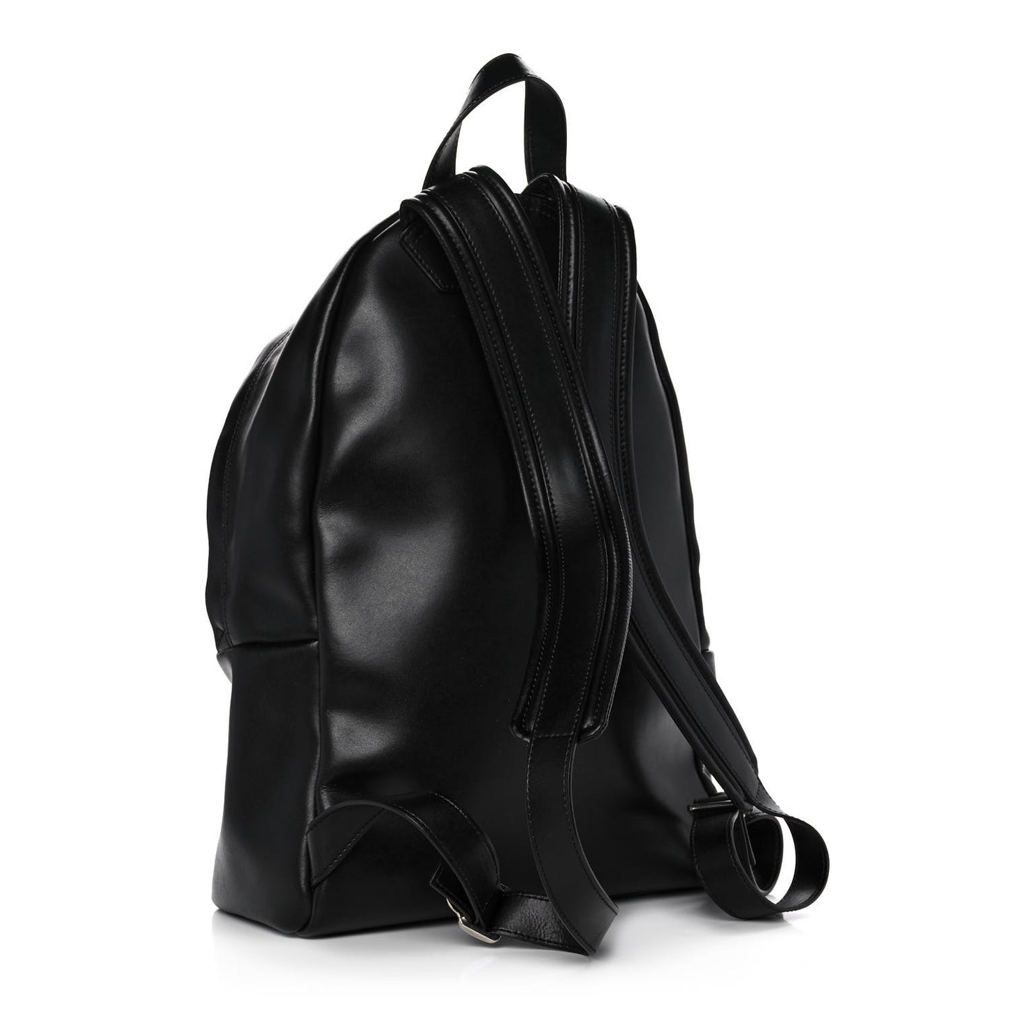 Calfskin Star Backpack Black White