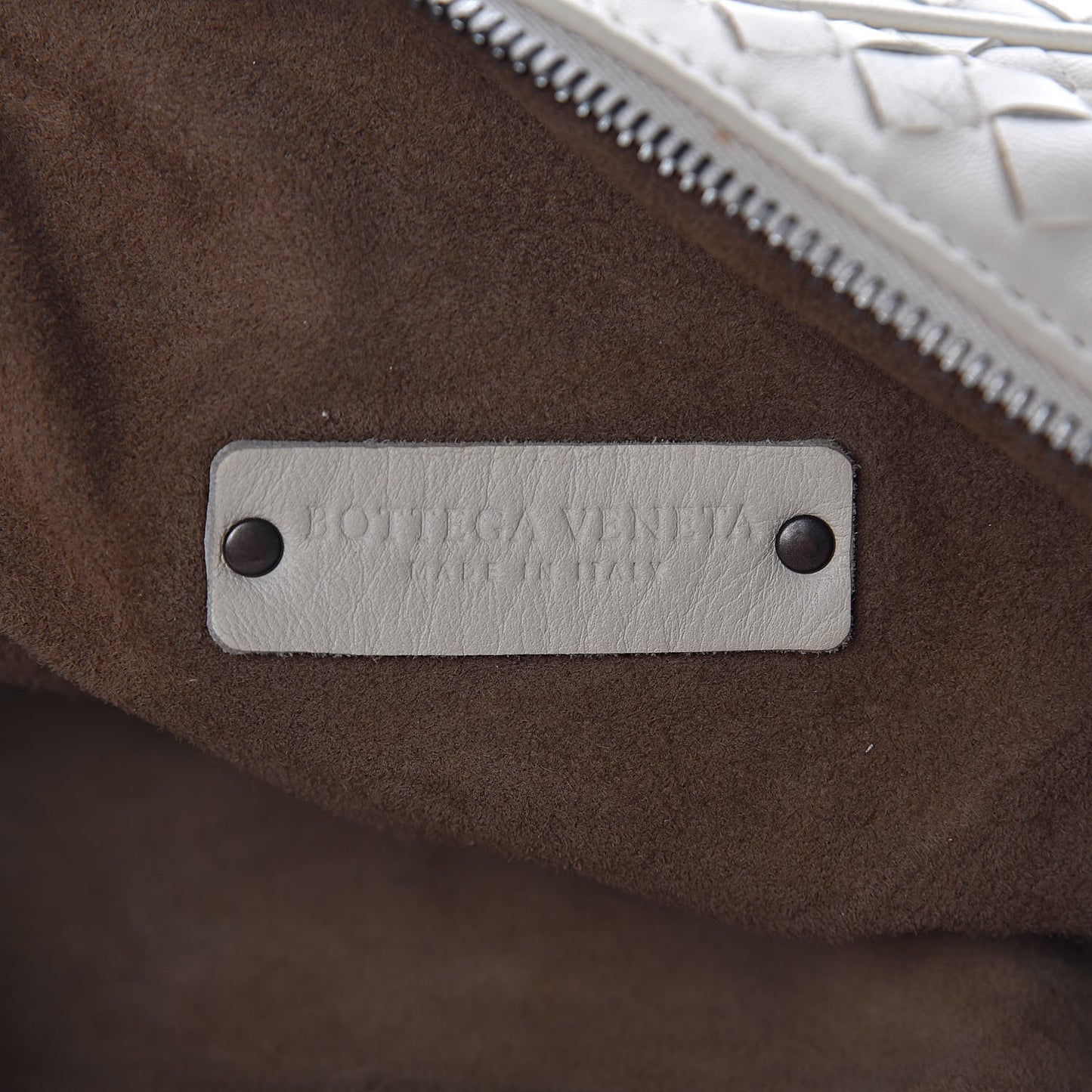 Nappa Intrecciato Small Shoulder Bag White