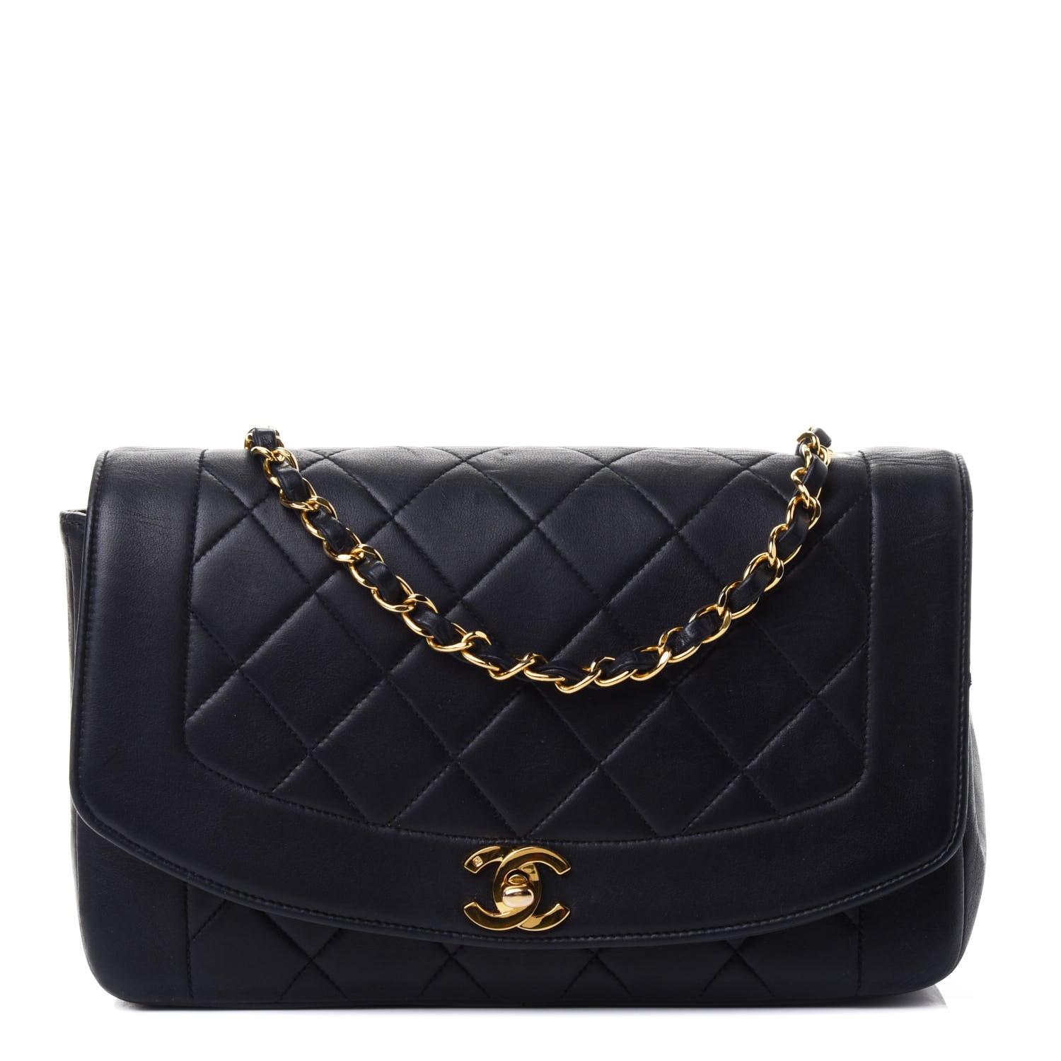 Chanel Lambskin Quilted Medium Single Flap Black 1 of 4