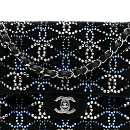 Chanel Velvet Crystal Medium Double Flap Black 8 of 14