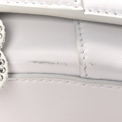 Balenciaga Shiny Box Calfskin Strass Hourglass Chain Bag White 12 of 14