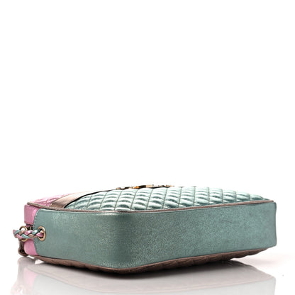 Gucci Laminated Nappa Trapuntata Small Zumi Shoulder Bag Rosa Lago Rame 4 of 11