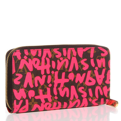 Louis Vuitton Monogram Graffiti Zippy Wallet Fuchsia 3 of 7