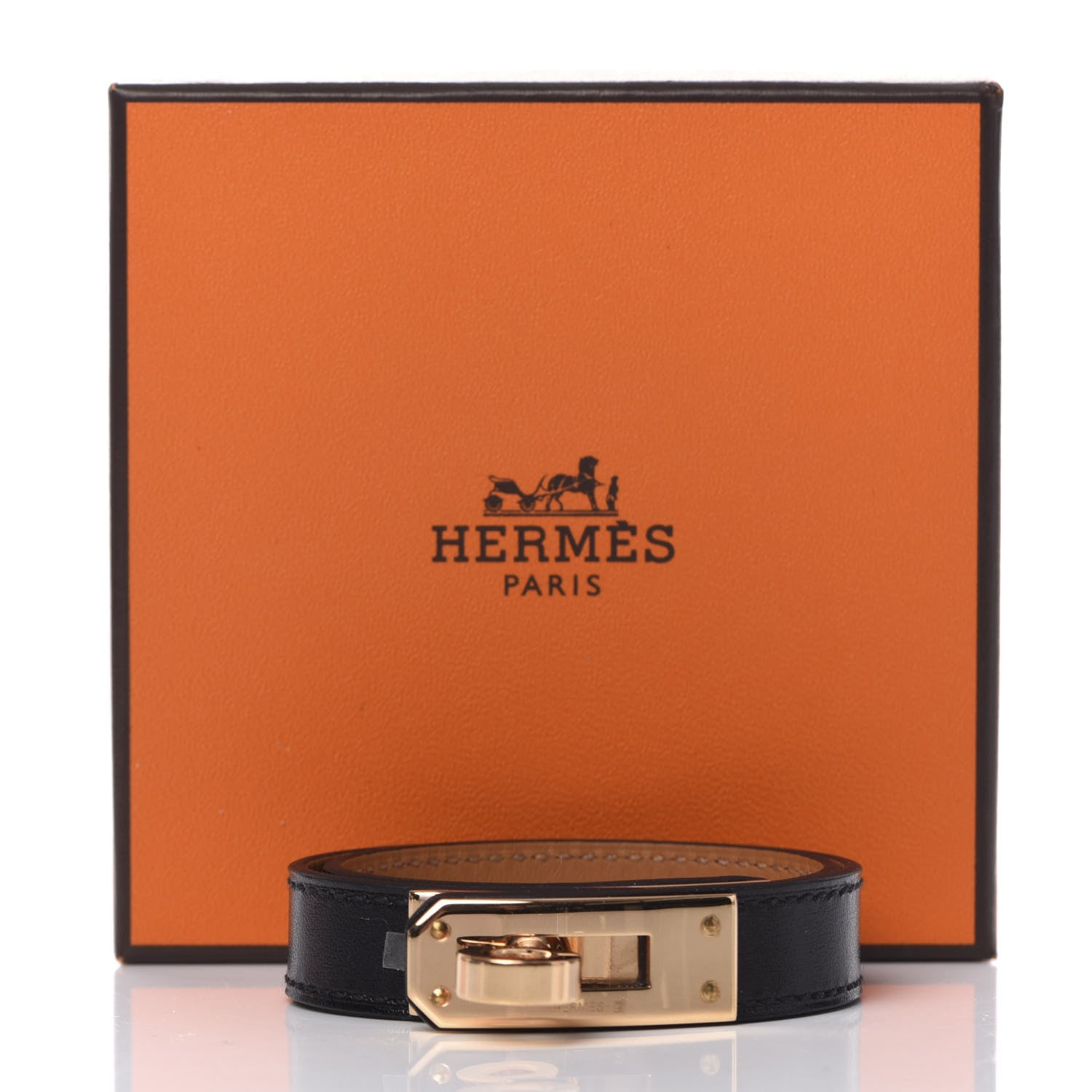 Hermes Box Kelly Double Tour Bracelet T2 Black 6 of 6