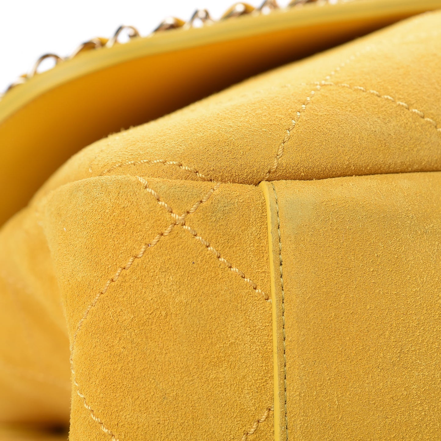 x Pharrell Williams Suede Lambskin XXL Flap Bag Yellow