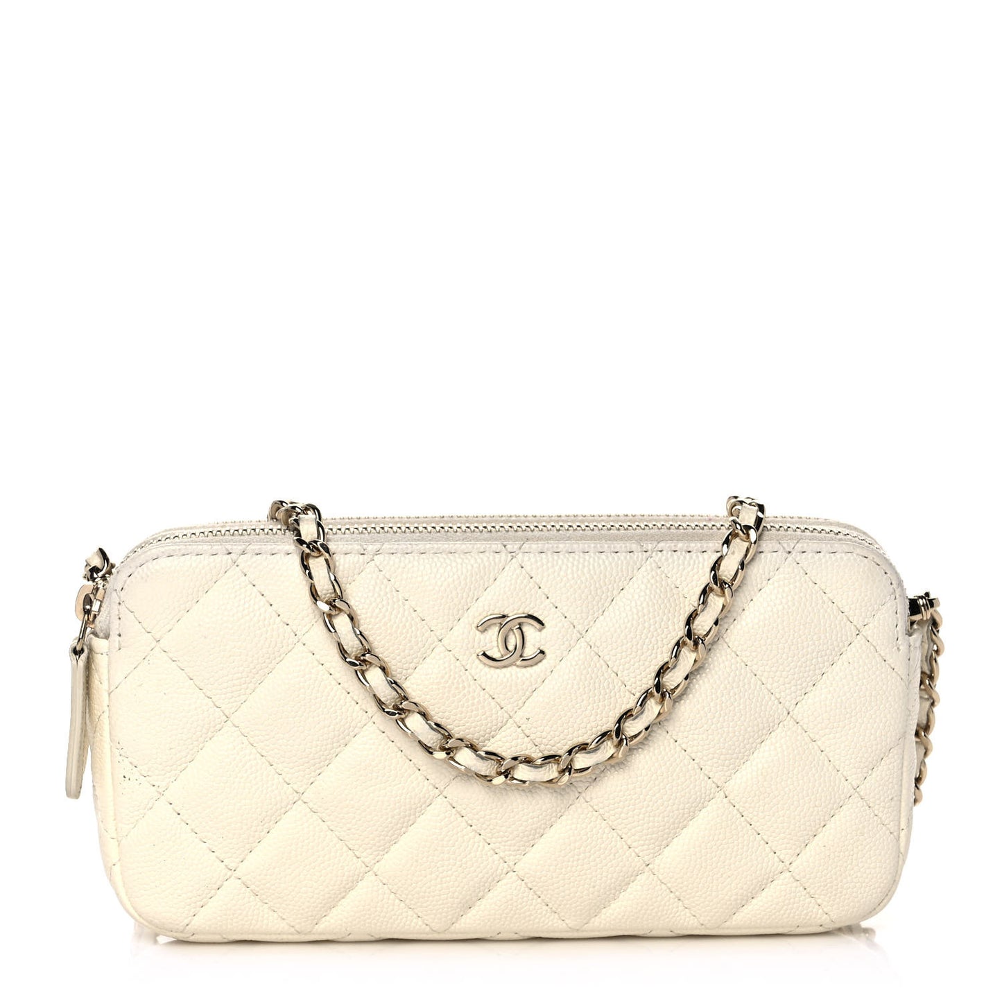 Caviar Quilted Small Clutch With Chain