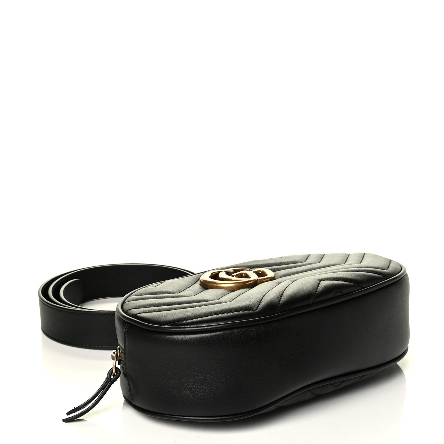 Calfskin Matelasse GG Marmont Belt Bag 85 34 Black