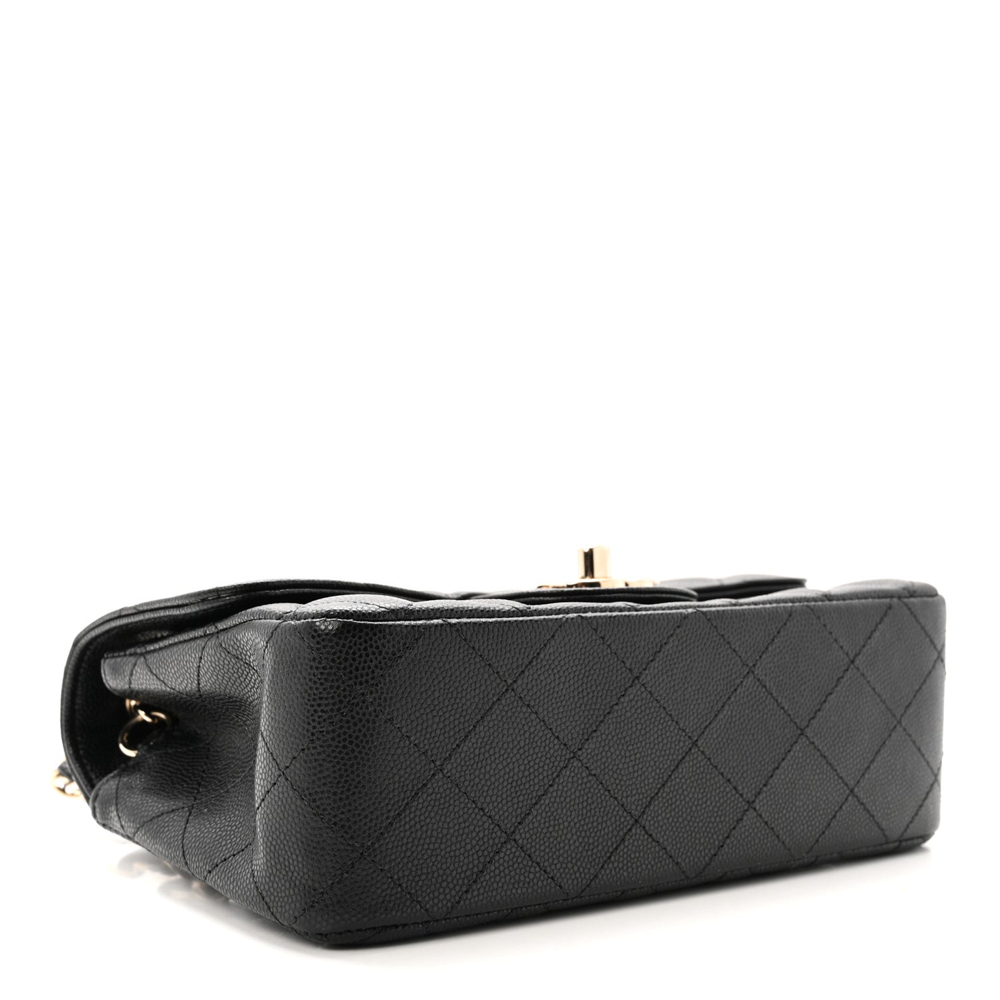 Caviar Quilted Mini Rectangular Flap Black
