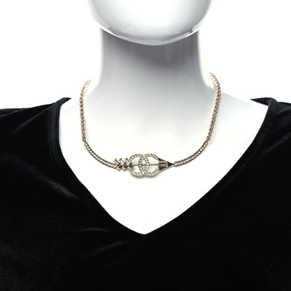 Chanel Crystal CC Arrow Necklace Gold 2 of 5