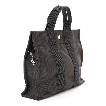 Hermes Canvas Herline PM Tote Grey 2 of 10