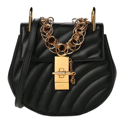 Chloe Calfskin Quilted Mini Drew Bijou Shoulder Bag Black 1 of 11
