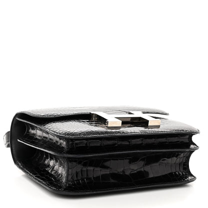 Hermes Shiny Alligator Constance 24 Black 4 of 11