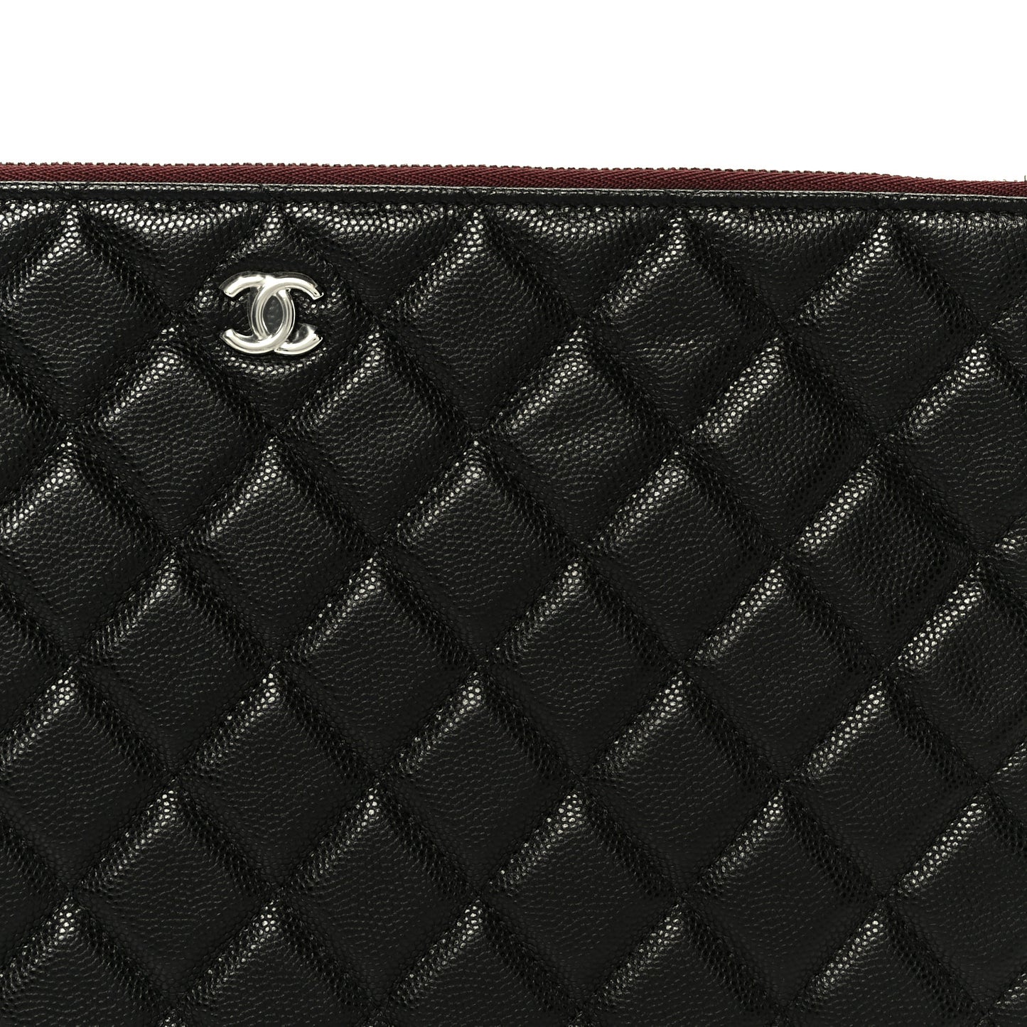 Caviar Quilted Medium Cosmetic Case Black