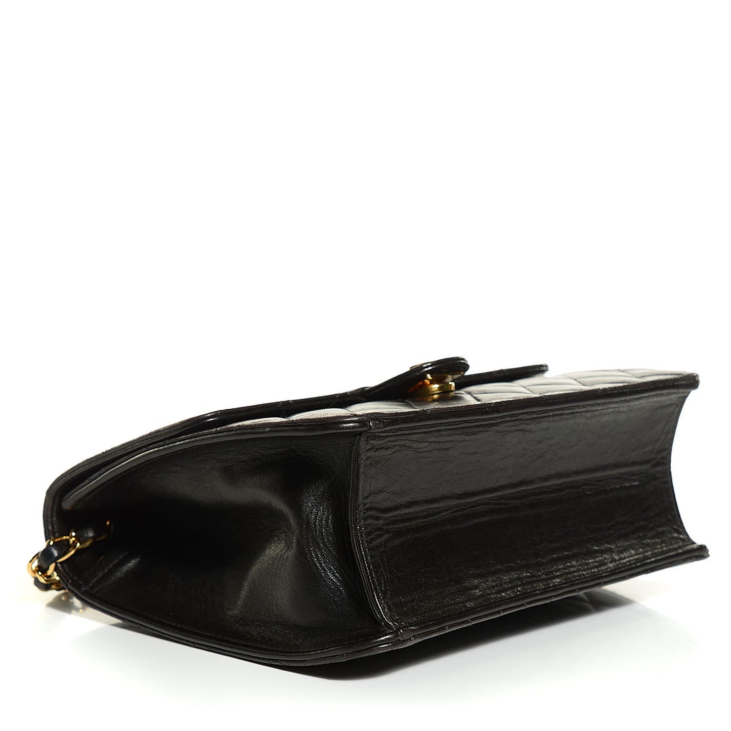 Lambskin Quilted Small Single Flap Black