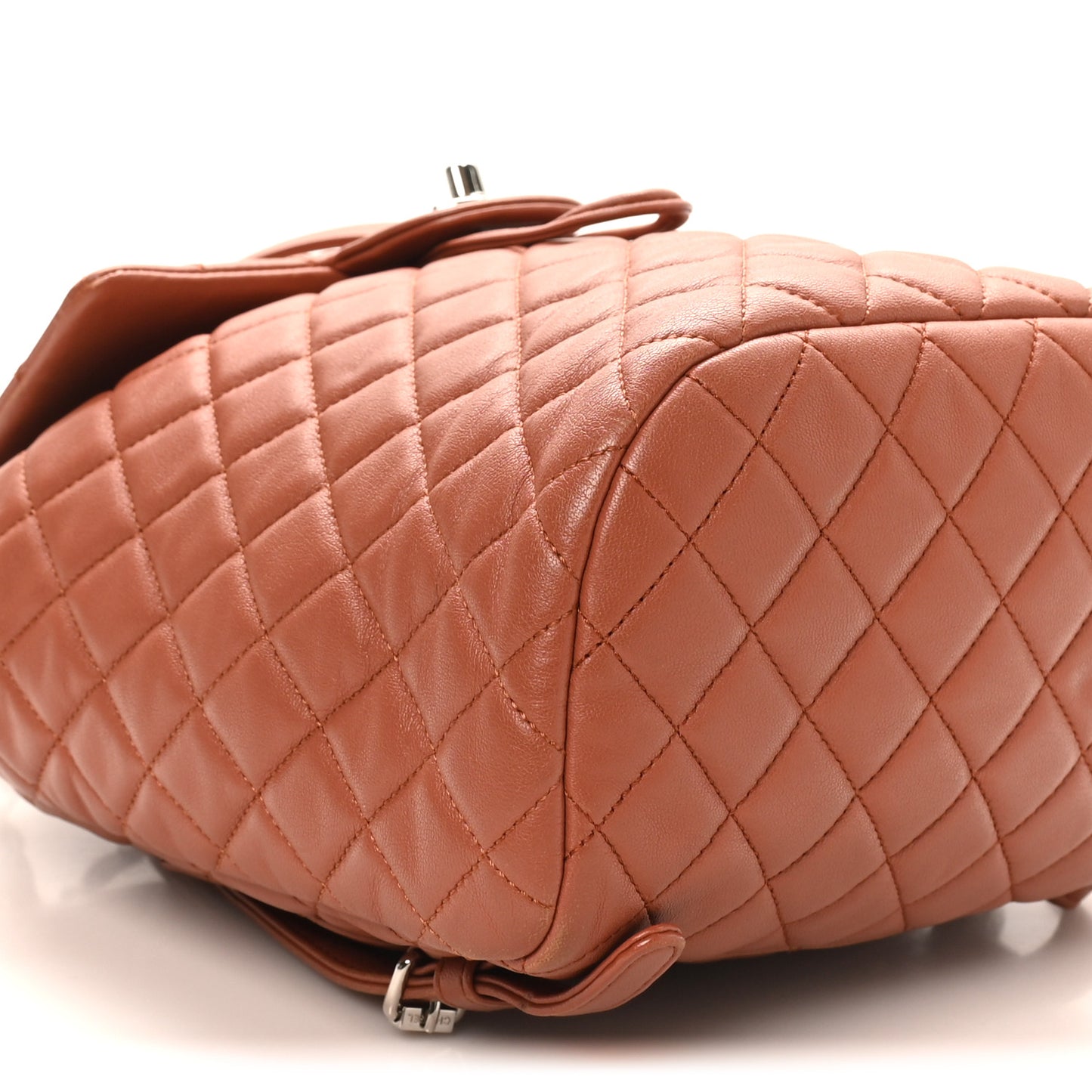 Lambskin Quilted Small Urban Spirit Backpack Brown