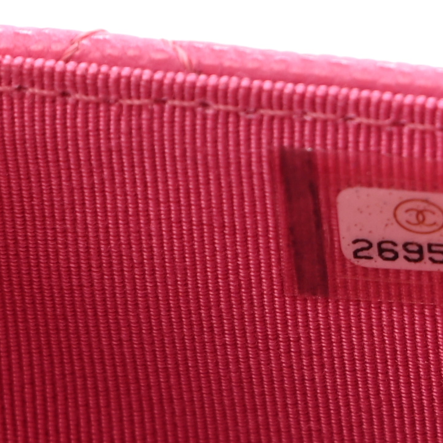 Caviar Quilted Flap Card Holder Wallet Pink