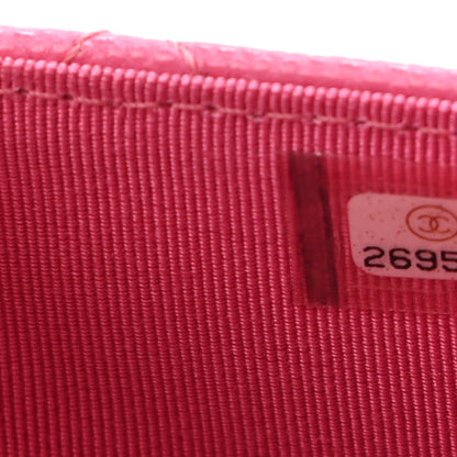Chanel Caviar Quilted Flap Card Holder Wallet Pink 8 of 8