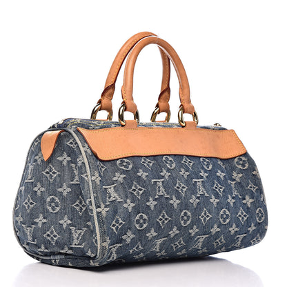 Louis Vuitton Monogram Denim Neo Speedy Blue 3 of 24